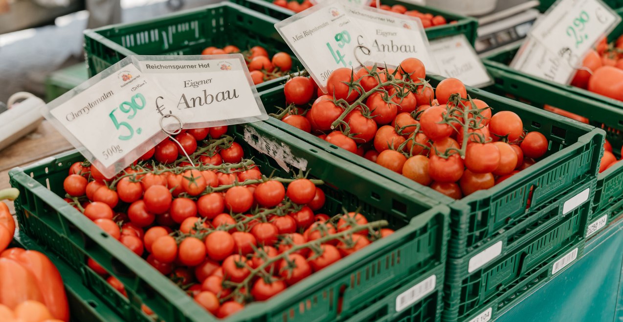Tomaten vom Bauernmarkt, &copy; Inn-Salzach Tourismus
