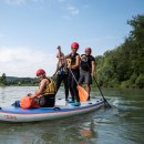 Gruppenpaddeln auf dem Riesen-SUP, &copy; Inn-Salzach Tourismus
