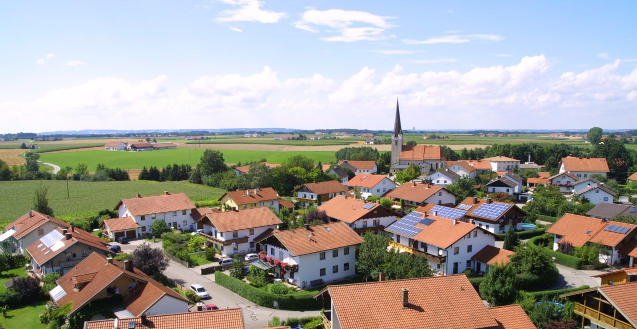Luftaufnahme Gemeinde Oberneukirchen, Landkreis Alt&ouml;tting, &copy; Gemeinde Oberneukirchen