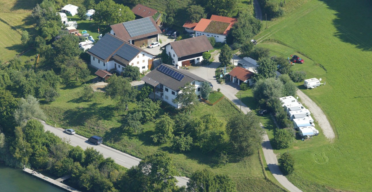 Campingplatz Marktl Luftbild, &copy; Sylvia N&ouml;bauer